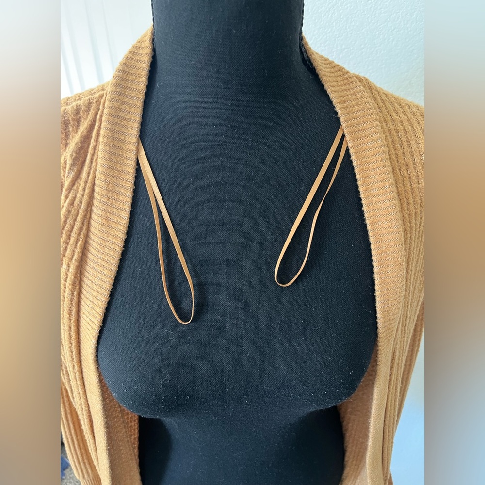 Pink Rose Women's Tan Cardigan Sweater - Picture 6 of 10